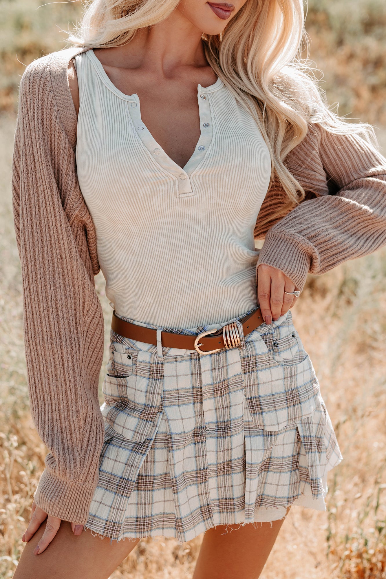 Toasted Coconut Season Bolero Shrug Cardigan (Dark Taupe)