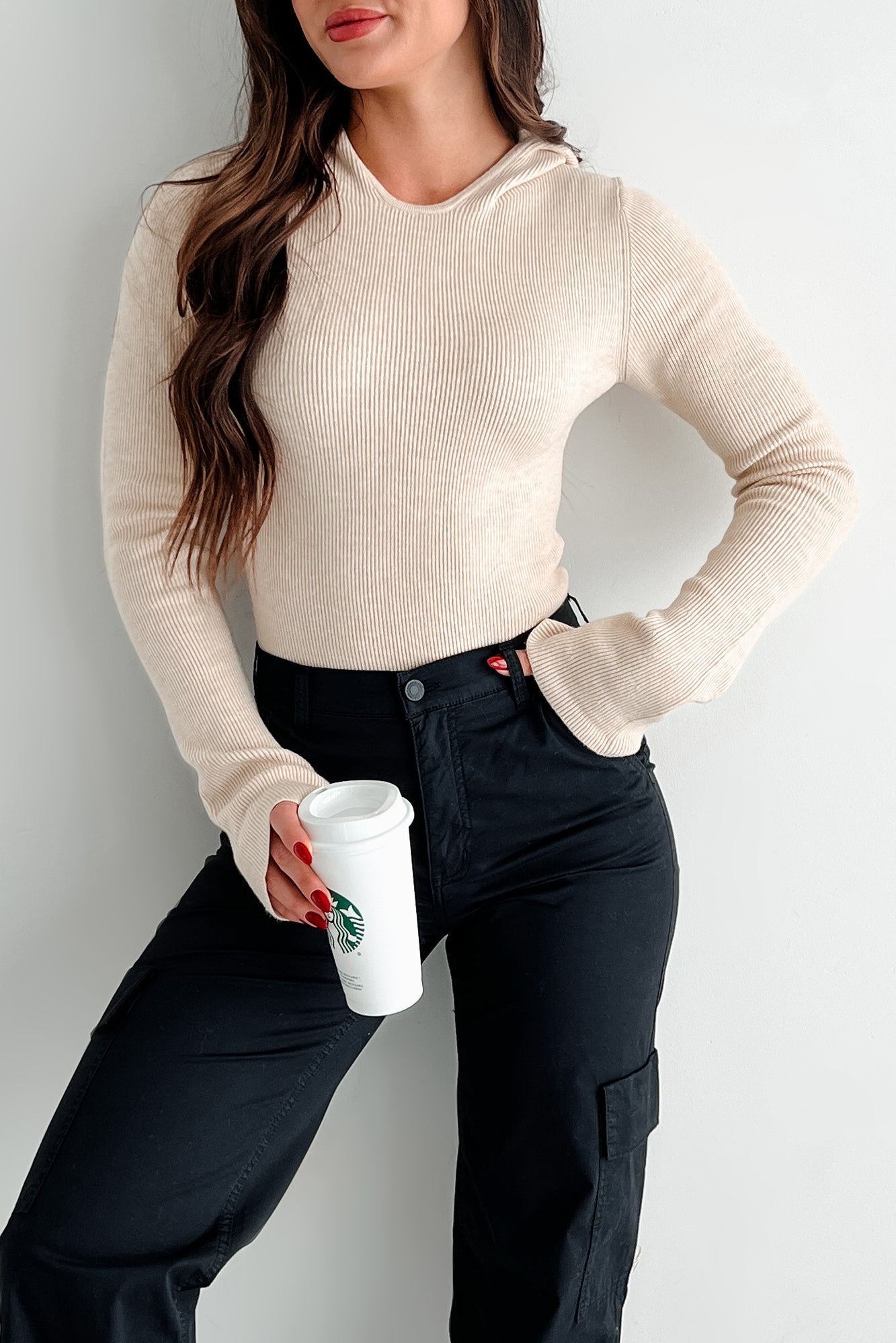 Sayer Hooded Sweater Bodysuit (Vanilla)