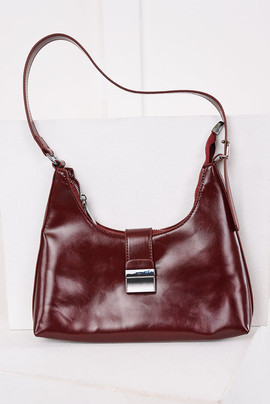 Vogue Visionary Faux Leather Handbag (Red)